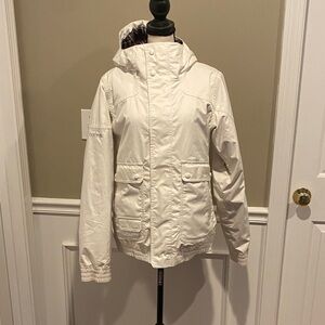Burton White Hooded Jacket Ski/Snowboard jacket